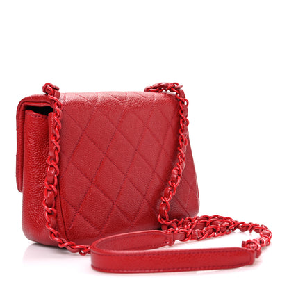 Chanel Caviar Quilted Mini Incognito Square Flap Red 3 of 10