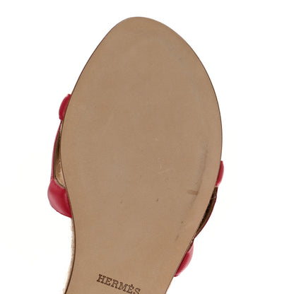 Hermes Nappa Famosa Espadrille Sandals 39 Rosa Framboise 8 of 10
