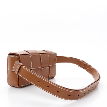 Bottega Veneta Calfskin Maxi Intreccio Mini Cassette Belt Bag Wood 3 of 11