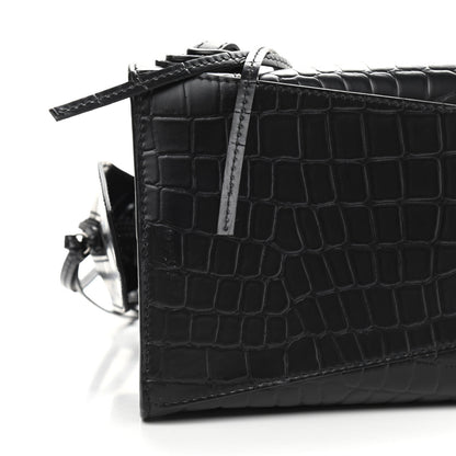 Balenciaga Semi Shiny Calfskin Crocodile Embossed Neo Classic Black Hardware S City Black 9 of 12