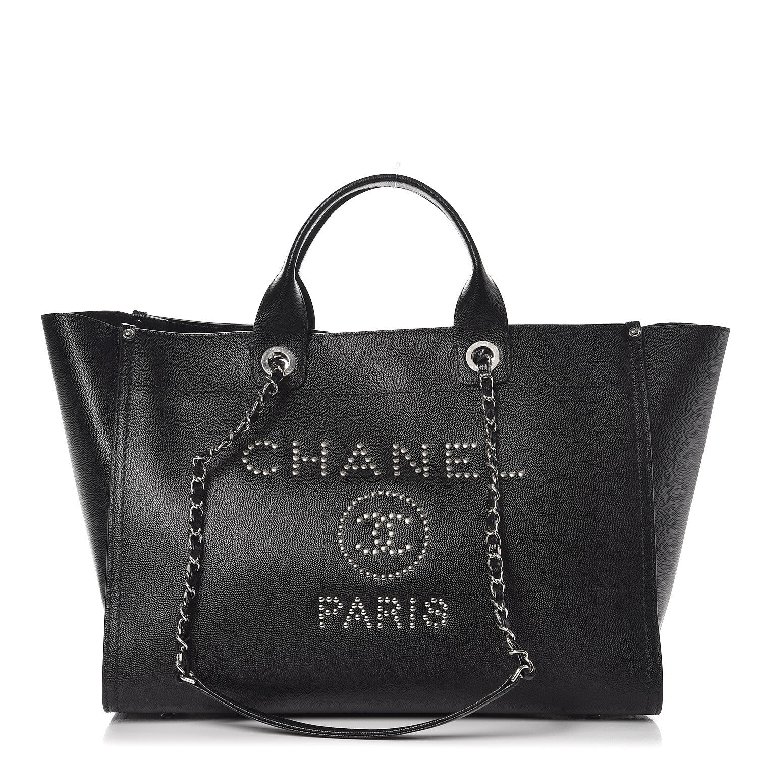 Chanel Caviar Medium Studded Deauville Tote Black 1 of 10