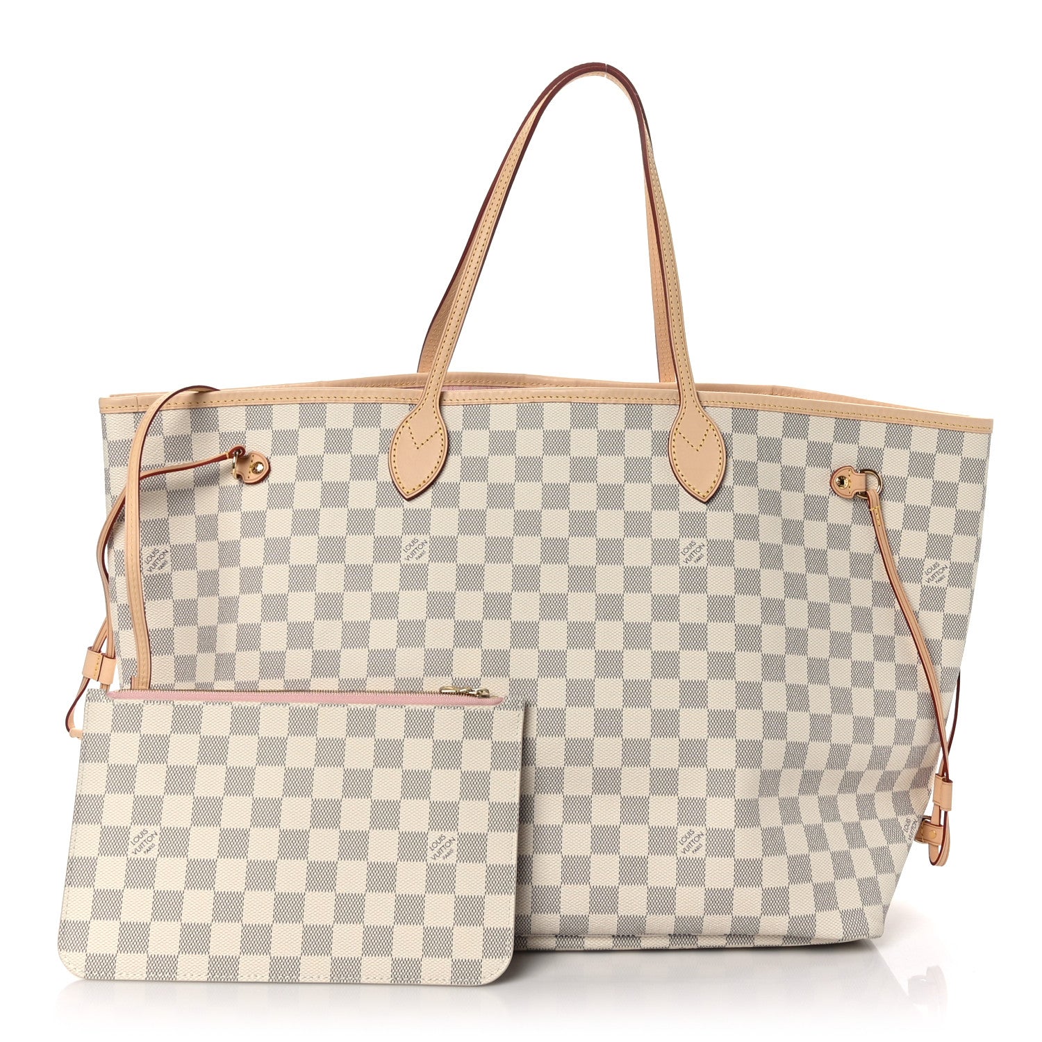 Louis Vuitton Damier Azur Neo Neverfull GM Rose Ballerine 1 of 9
