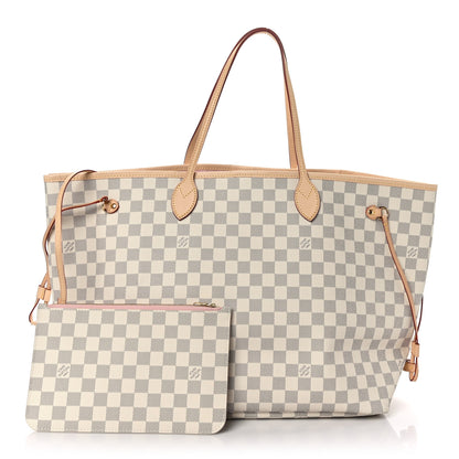 Louis Vuitton Damier Azur Neo Neverfull GM Rose Ballerine 1 of 9
