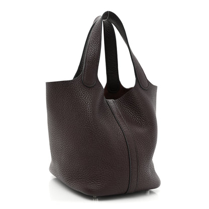 Hermes Taurillon Clemence Picotin Lock 18 PM Rouge Sellier 3 of 11