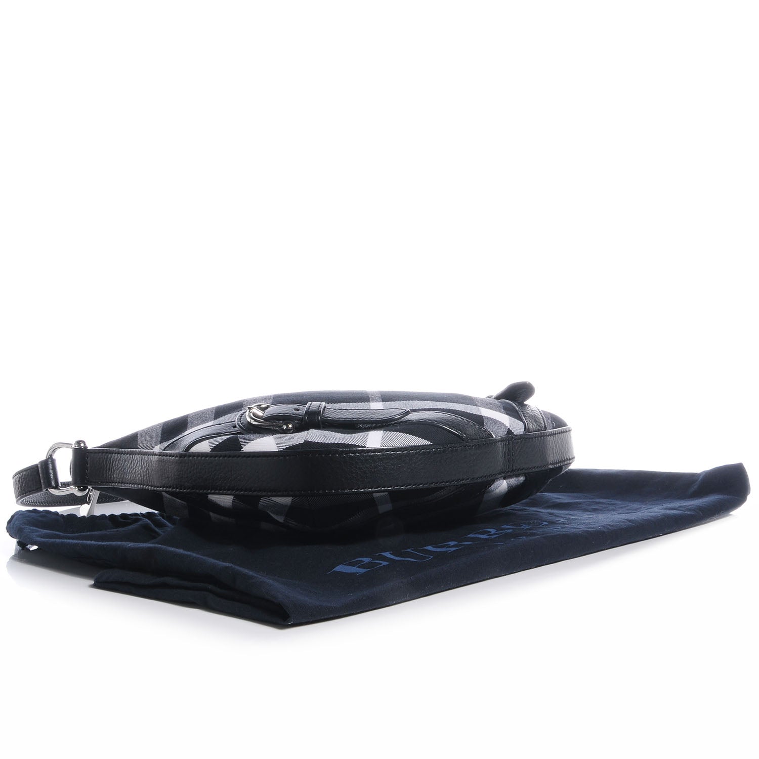 Burberry Black Check Larkin Hobo Black 4 of 8