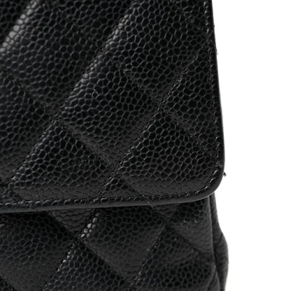 Chanel Caviar Quilted Medium Double Flap Black 12 of 13