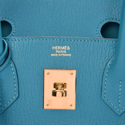 Hermes Chevre de Coromandel Birkin 30 Turquoise 6 of 11