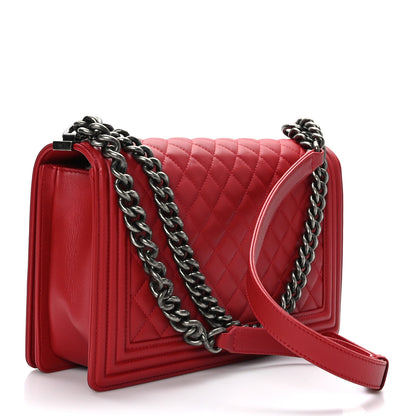 Chanel Calfskin Quilted New Medium Boy Flap Red 3 of 9