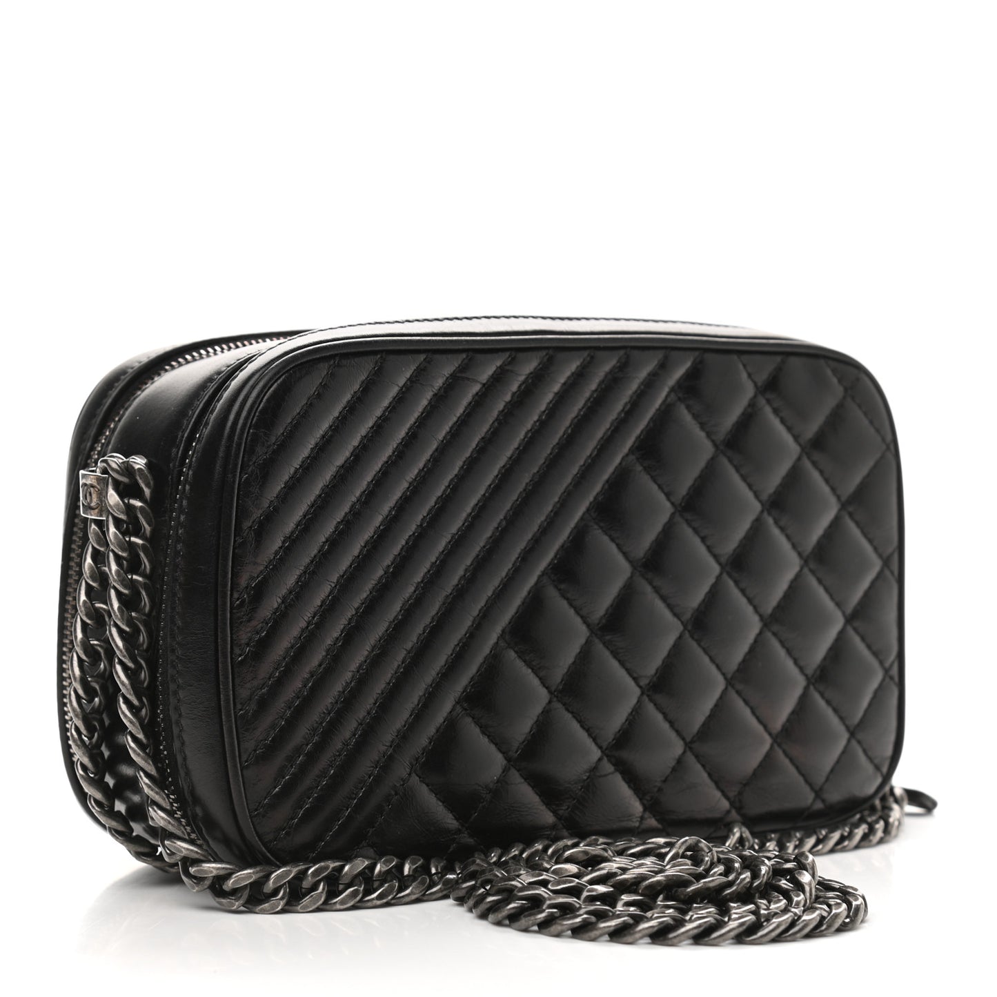 Lambskin Small Coco Boy Camera Case Black