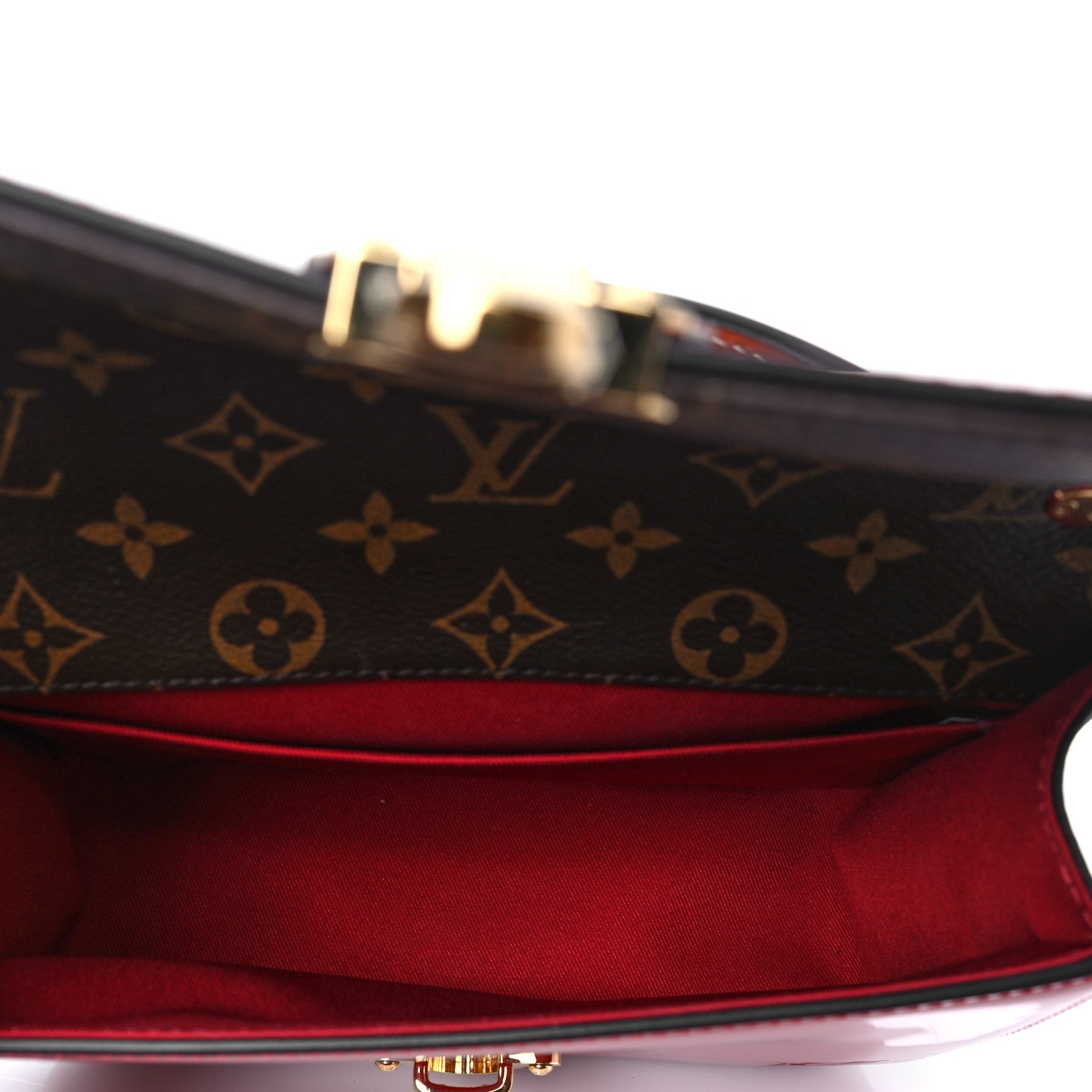 Louis Vuitton Patent Calfskin Monogram Cherrywood BB Scarlet 5 of 7