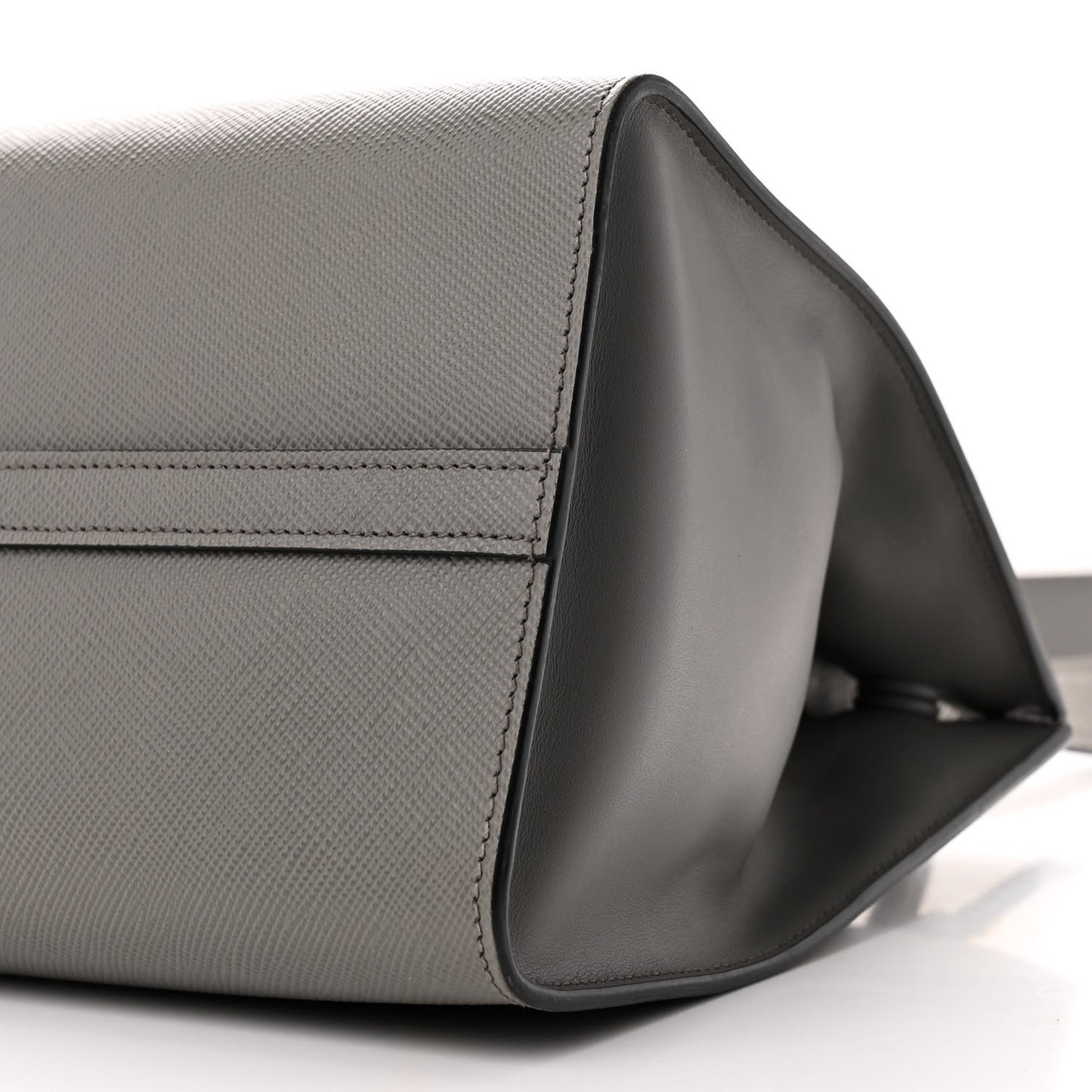 Saffiano Cuir Calfskin Medium Monochrome Top Handle Tote Ardesia