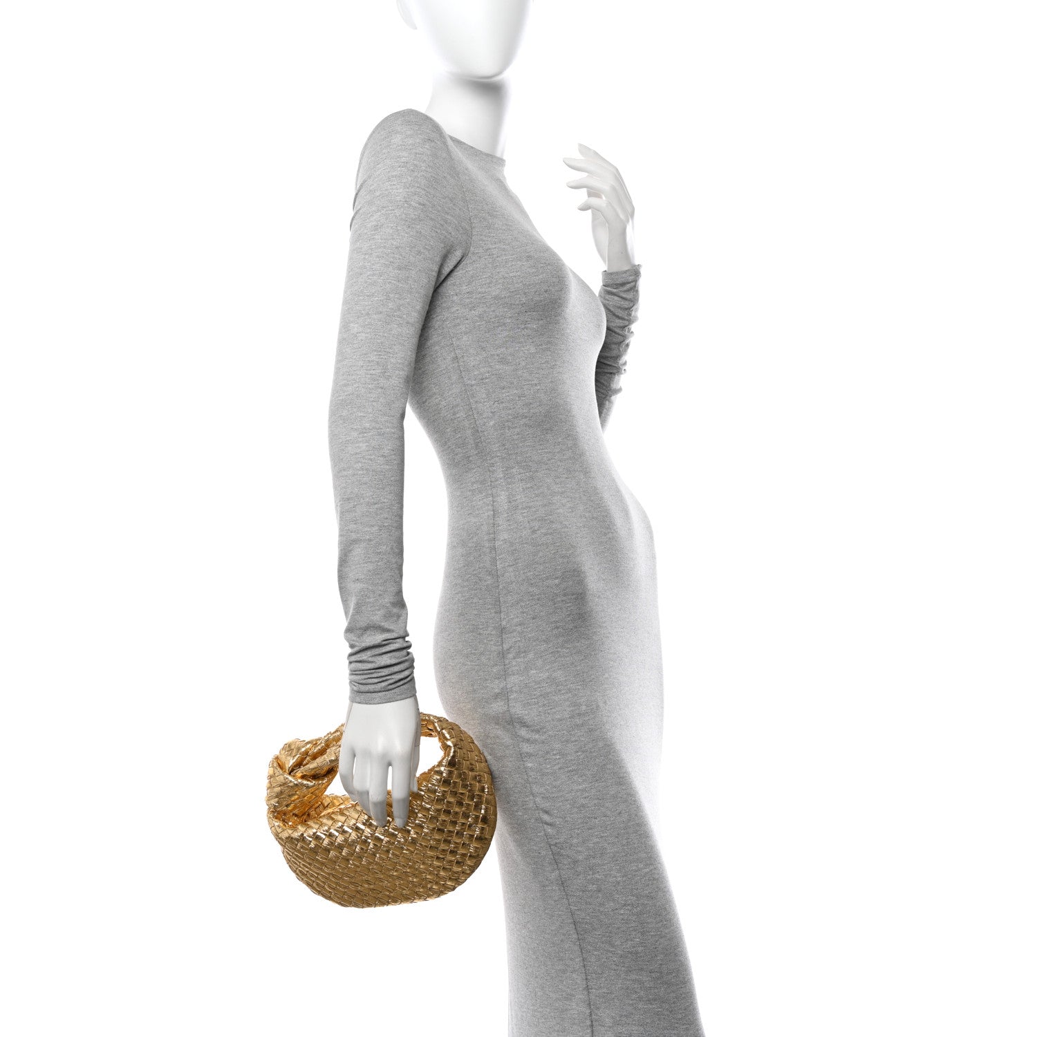 Bottega Veneta Metallic Nappa Intrecciato Mini Jodie Gold 2 of 10