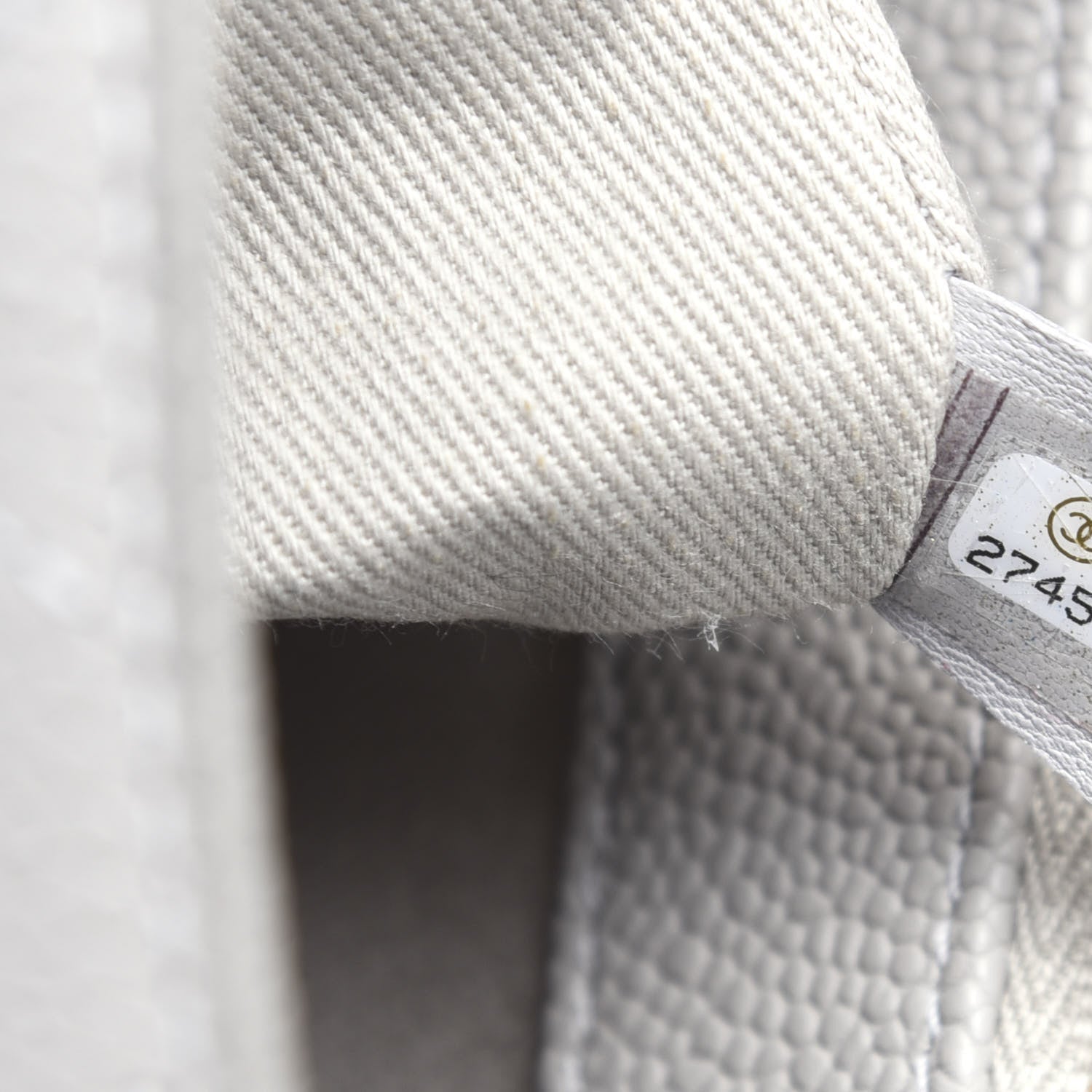 Chanel Grained Calfskin Small Stitched Flap Grey 7 of 10