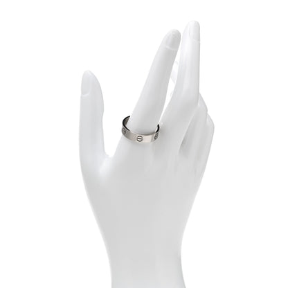 Cartier 18K White Gold 5.5mm LOVE Ring 65 11 2 of 5