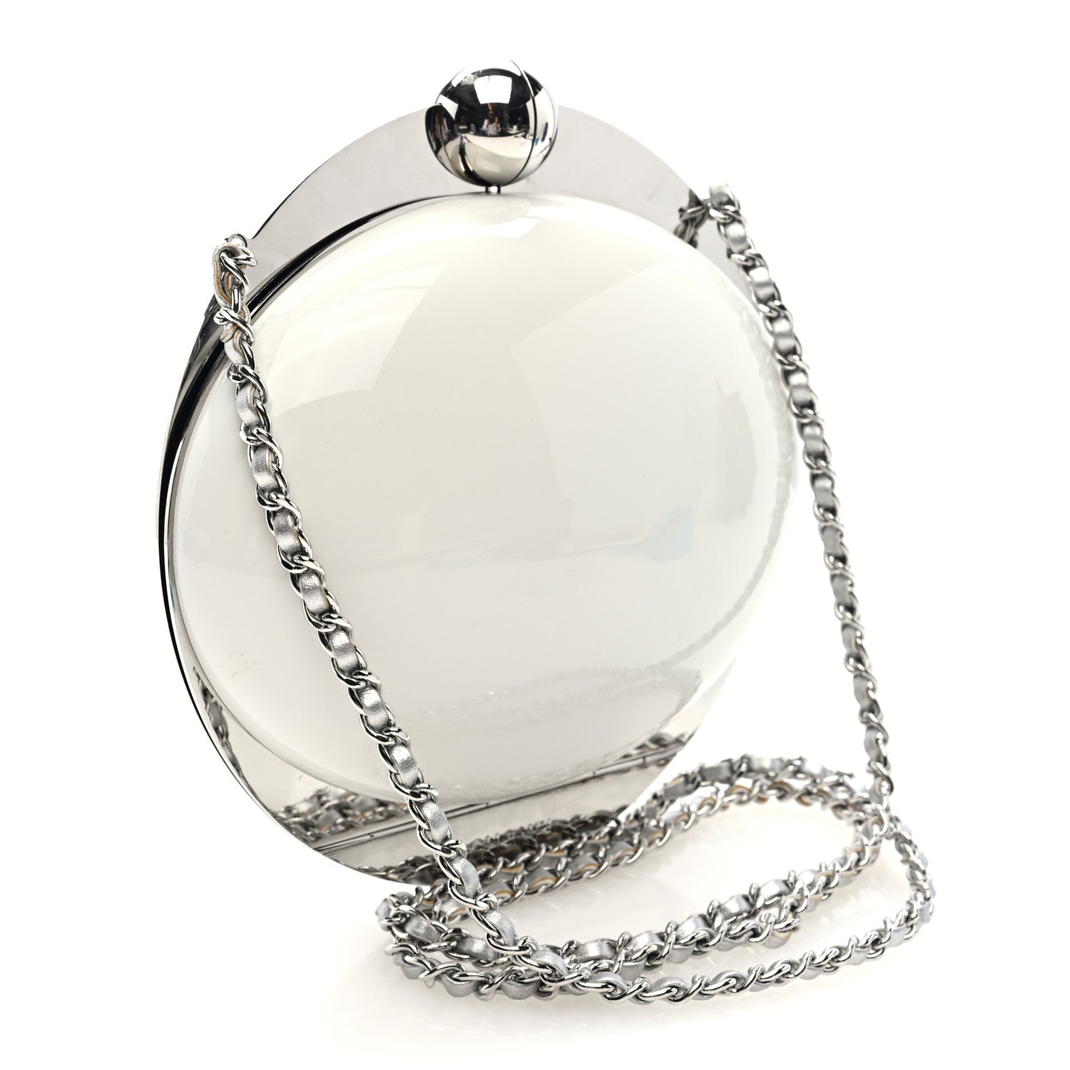 Chanel Resin CC Over The Moon Minaudiere White 3 of 9