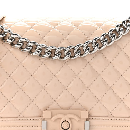 Chanel Patent CalfskinMedi um Boy Flap Plexiglass Beige 6 of 9