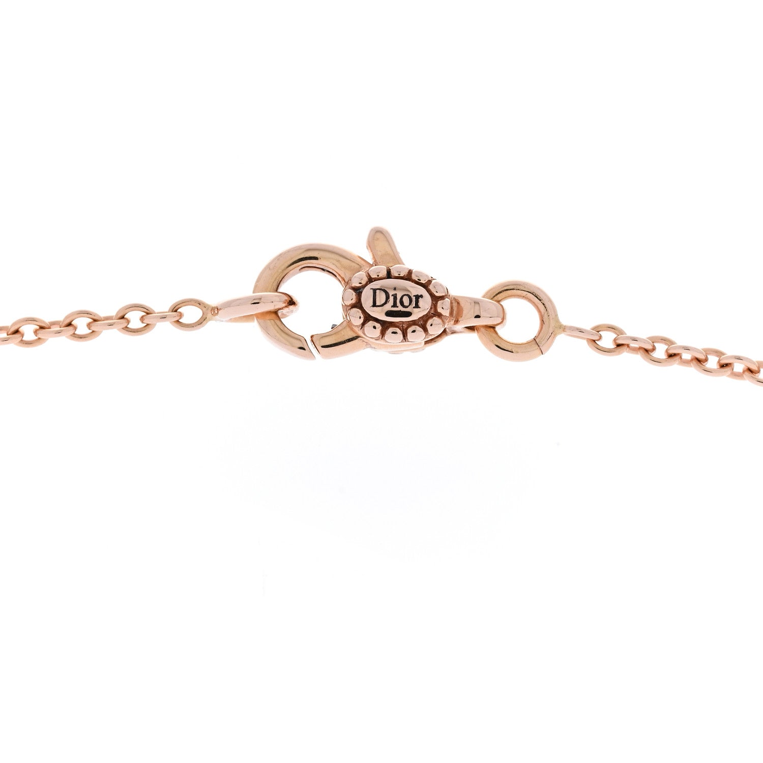 Christian Dior 18K Rose Gold Diamond Small Rose Couture Necklace