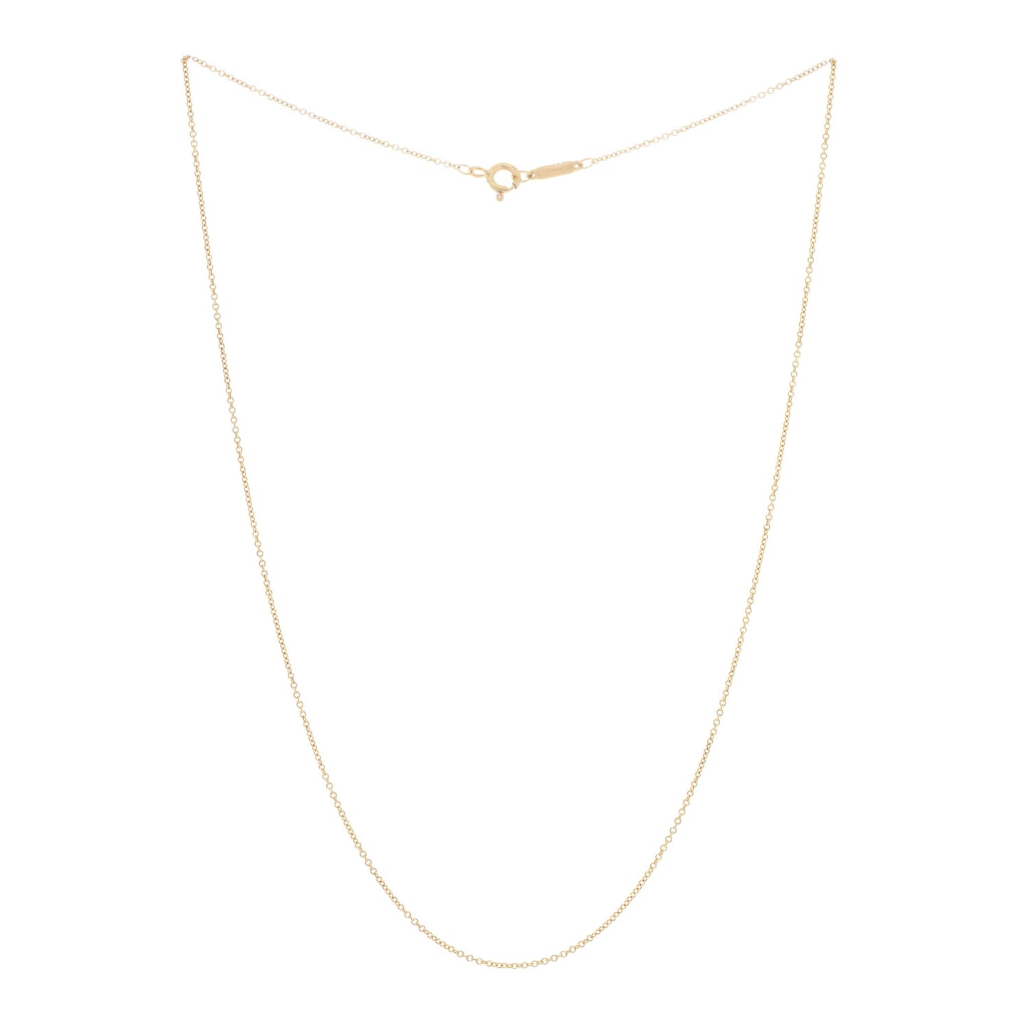 18K Yellow Gold Chain Necklace 16"
