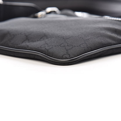 Gucci Nylon Monogram Mini Flat Messenger Bag Black 9 of 10