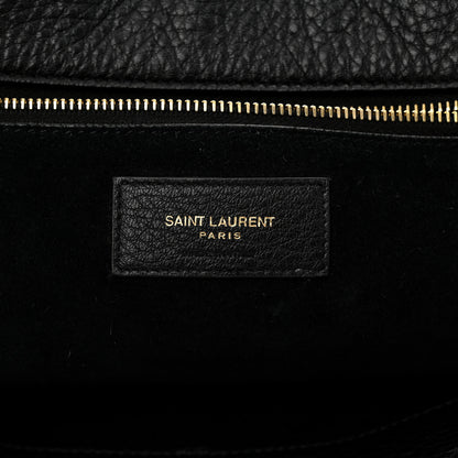 Saint Laurent Grained Deerskin Bea Tote Black 6 of 10