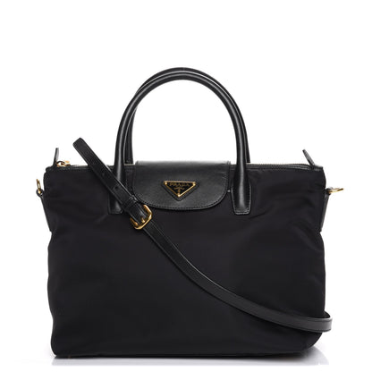 Prada Saffiano Tessuto Nylon Tote Nero Black 1 of 9