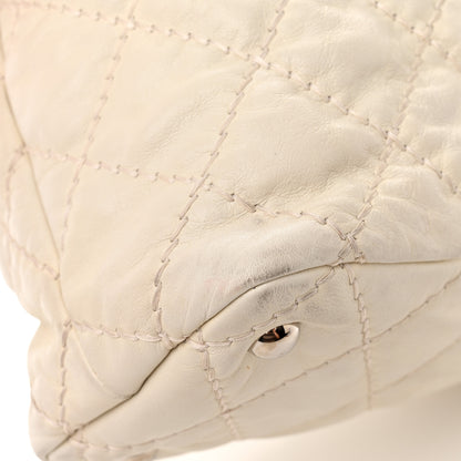 Chanel Calfskin Ultimate Stitch Shopping Tote White 13 of 14
