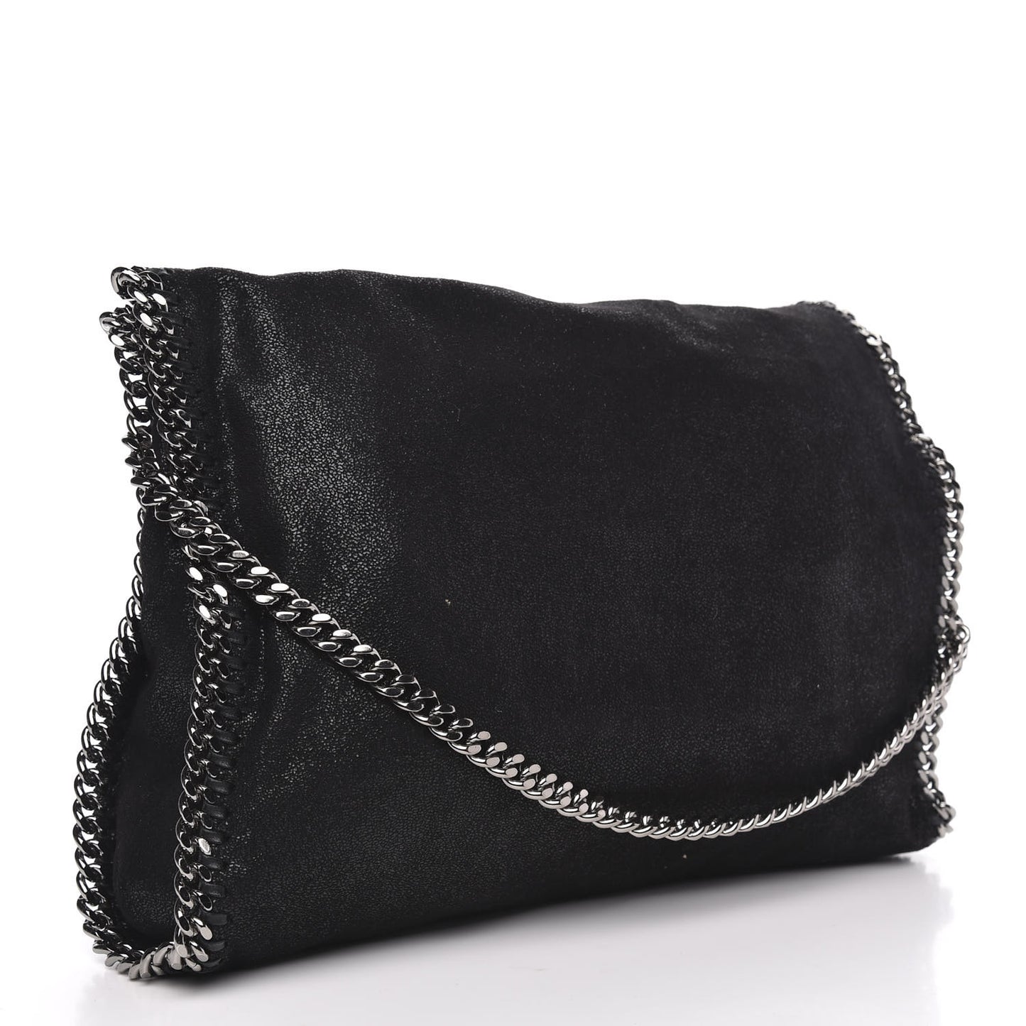 Shaggy Deer Small Falabella Fold Over Tote Black