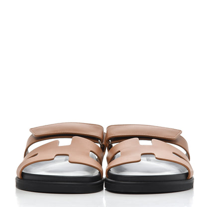Hermes Calfskin Womens Chypre Sandals 39 Gold 2 of 9
