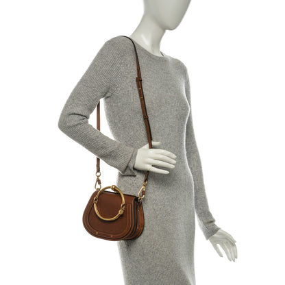Chloe Calfskin Suede Small Nile Bracelet Bag Caramel 2 of 7