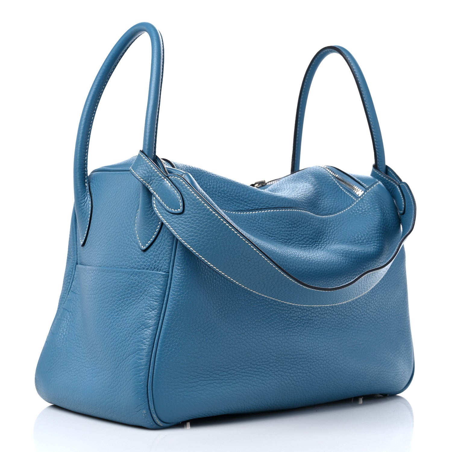 Hermes Taurillon Clemence Lindy 34 Bleu Jean 3 of 21