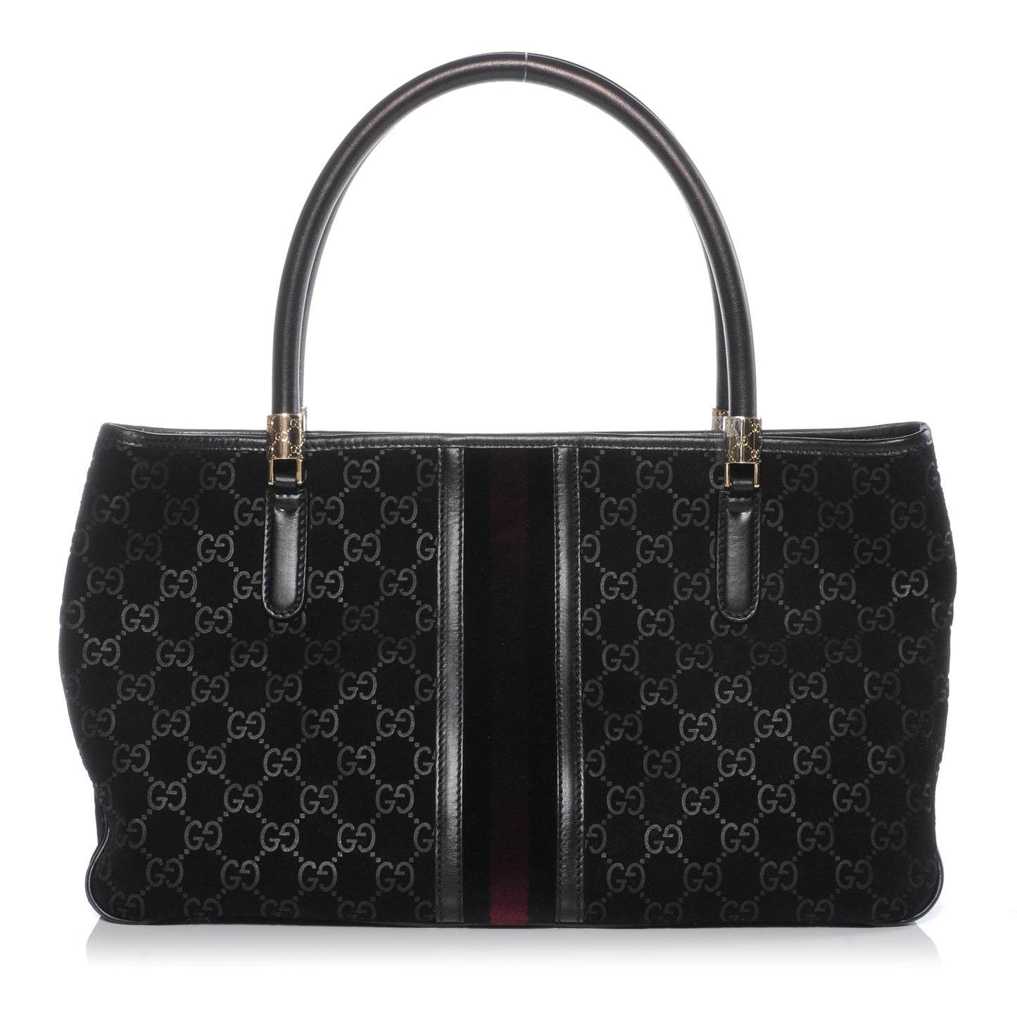 Guccissima Suede Tote Black