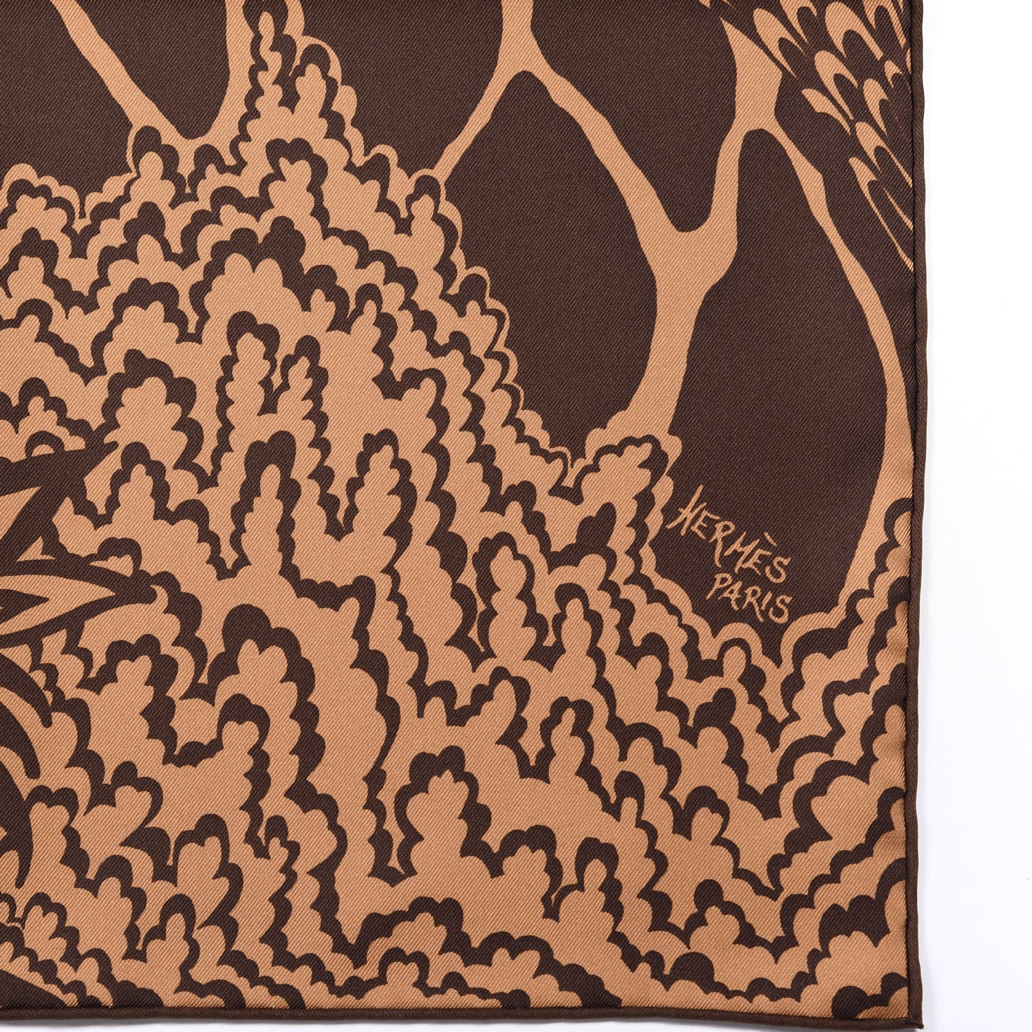 Hermes Silk The Three Graces Scarf 90 Tabac Brun 2 of 4
