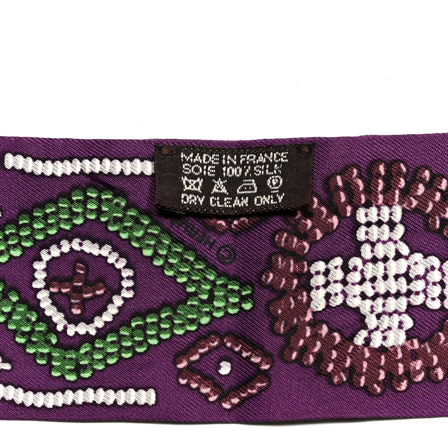 Silk Kelly En Perles Twilly Violet Vert Lie De Vin