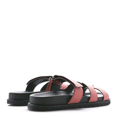 Hermes Satin Crepe Chypre Sandals 36 Bois De Rose 4 of 9