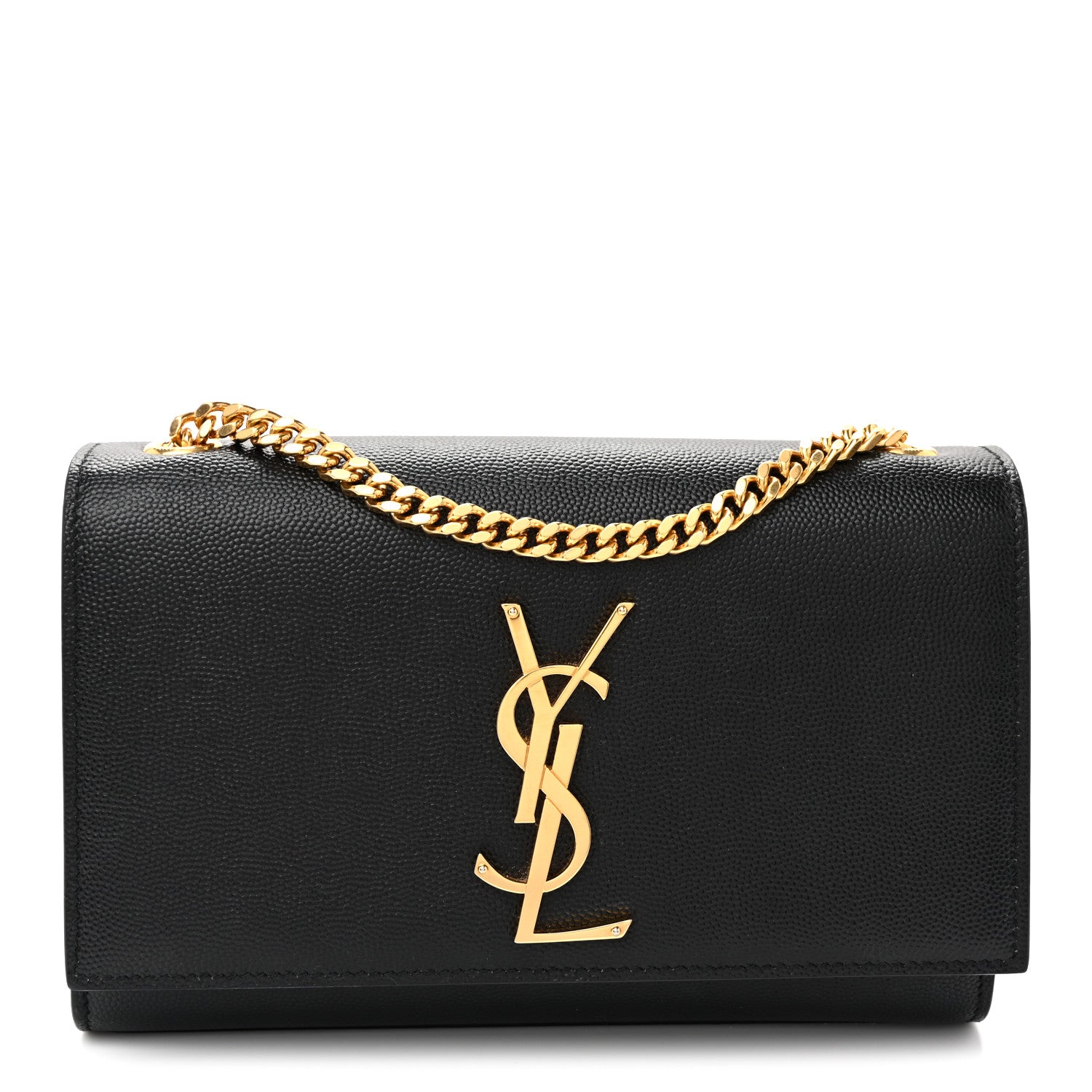 Saint Laurent Grain De Poudre Small Monogram Kate Satchel Black 1 of 9