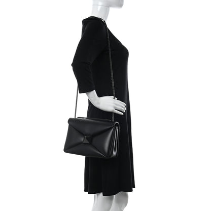 Valentino Garavani Nappa Tonal One Stud Chain Shoulder Bag Black 2 of 10