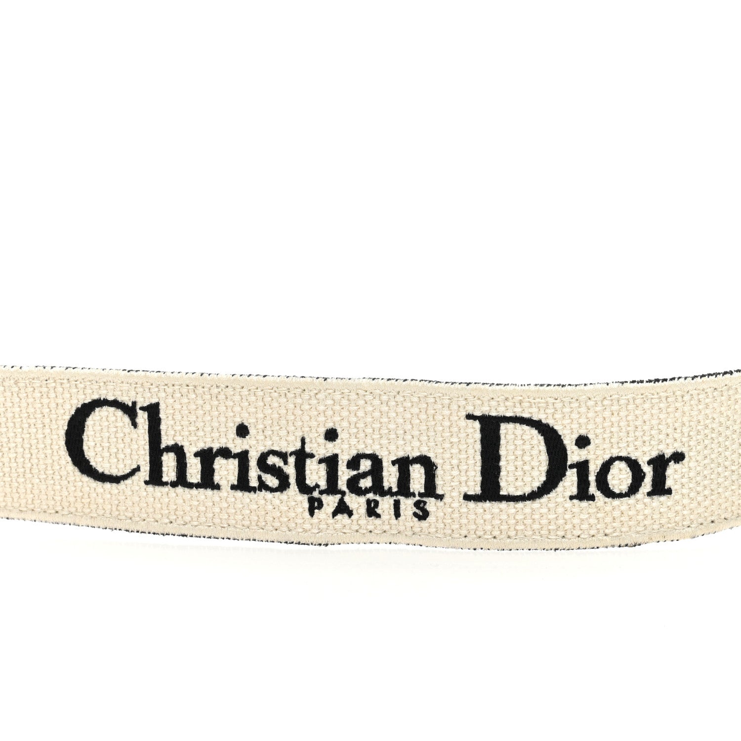 Christian Dior Canvas Embroidered Shoulder Strap Black Ultramatte 3 of 5