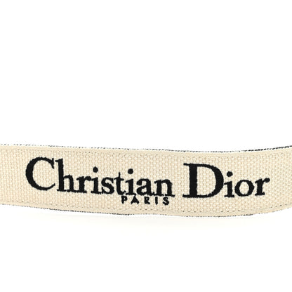 Christian Dior Canvas Embroidered Shoulder Strap Black Ultramatte 3 of 5