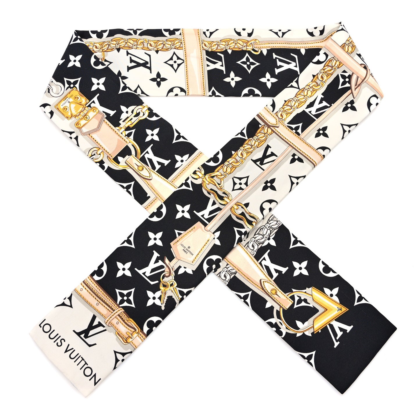 Silk Monogram Confidential Bandeau Black