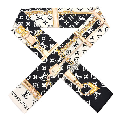 Louis Vuitton Silk Monogram Confidential Bandeau Black 1 of 3