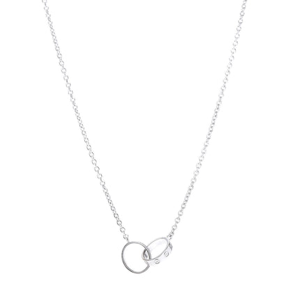 Cartier 18K White Gold Interlocking LOVE Necklace 1 of 7