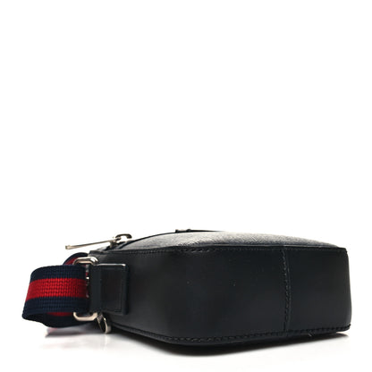 Gucci GG Supreme Monogram Appia Calfskin Web Messenger Bag Black 3 of 11