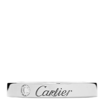 Cartier Platinum Diamond 3mm C De Cartier Wedding Band Ring 48 4.5 1 of 4