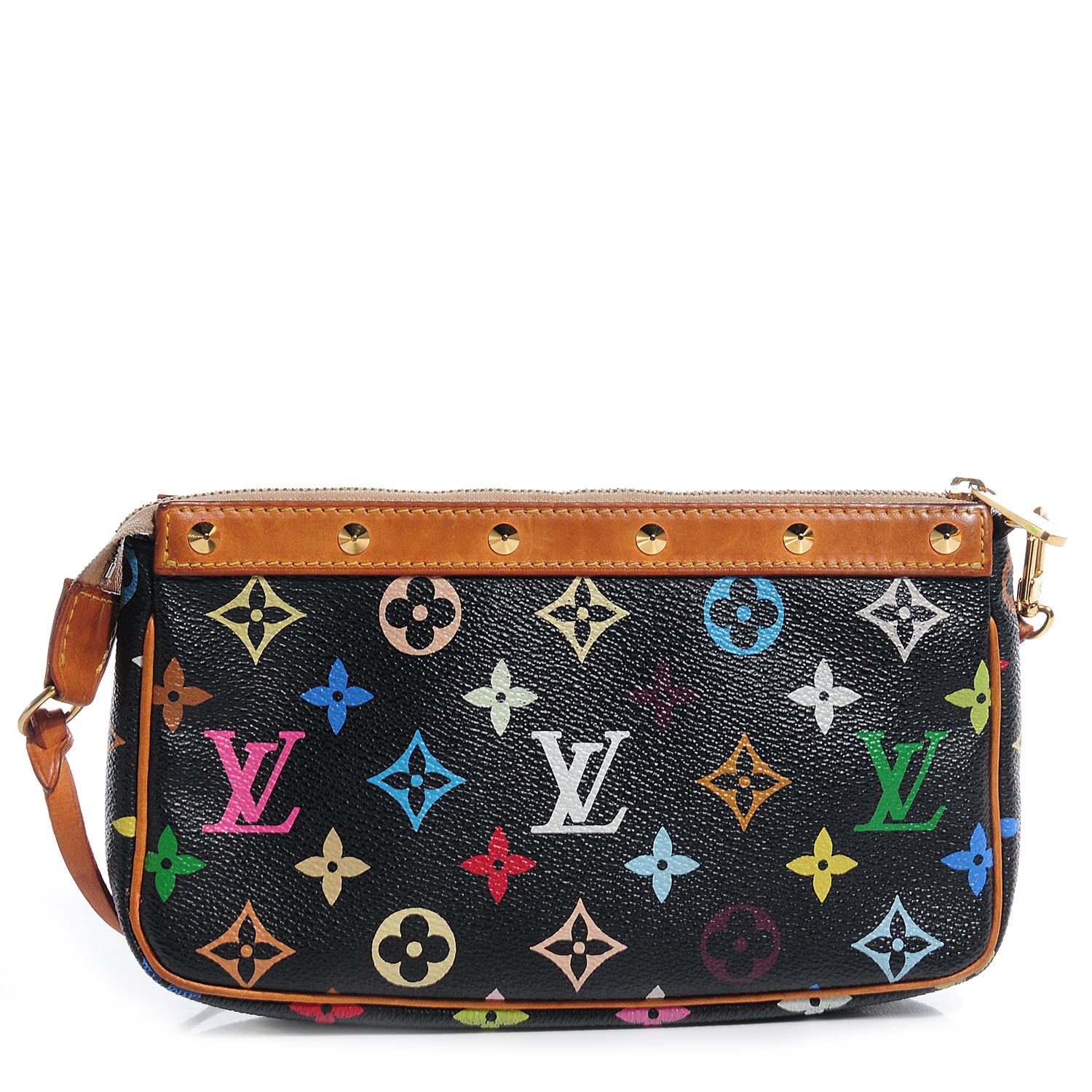 Louis Vuitton Monogram Multicolor Pochette Accessories Black 1 of 8