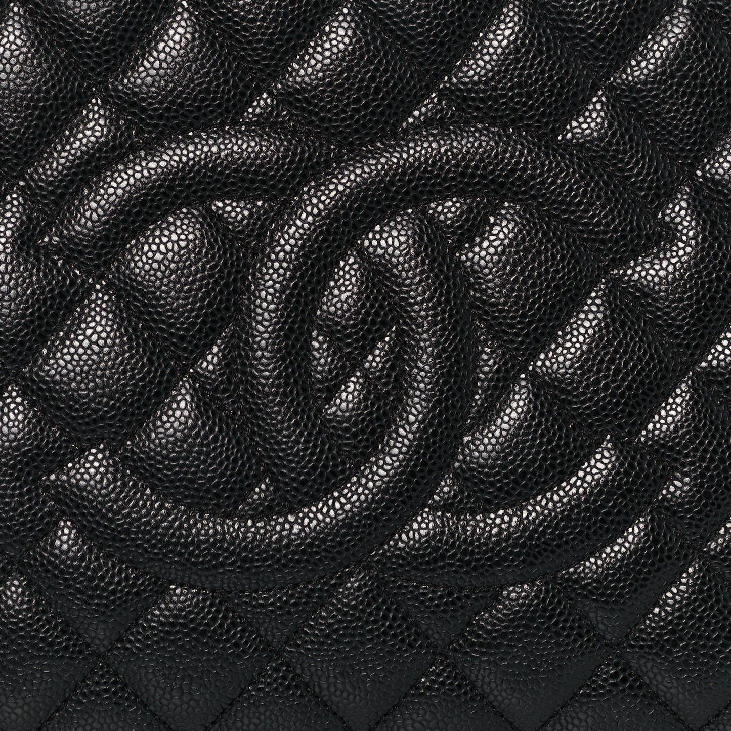 Caviar Quilted Grand Shopping Tote GST Black