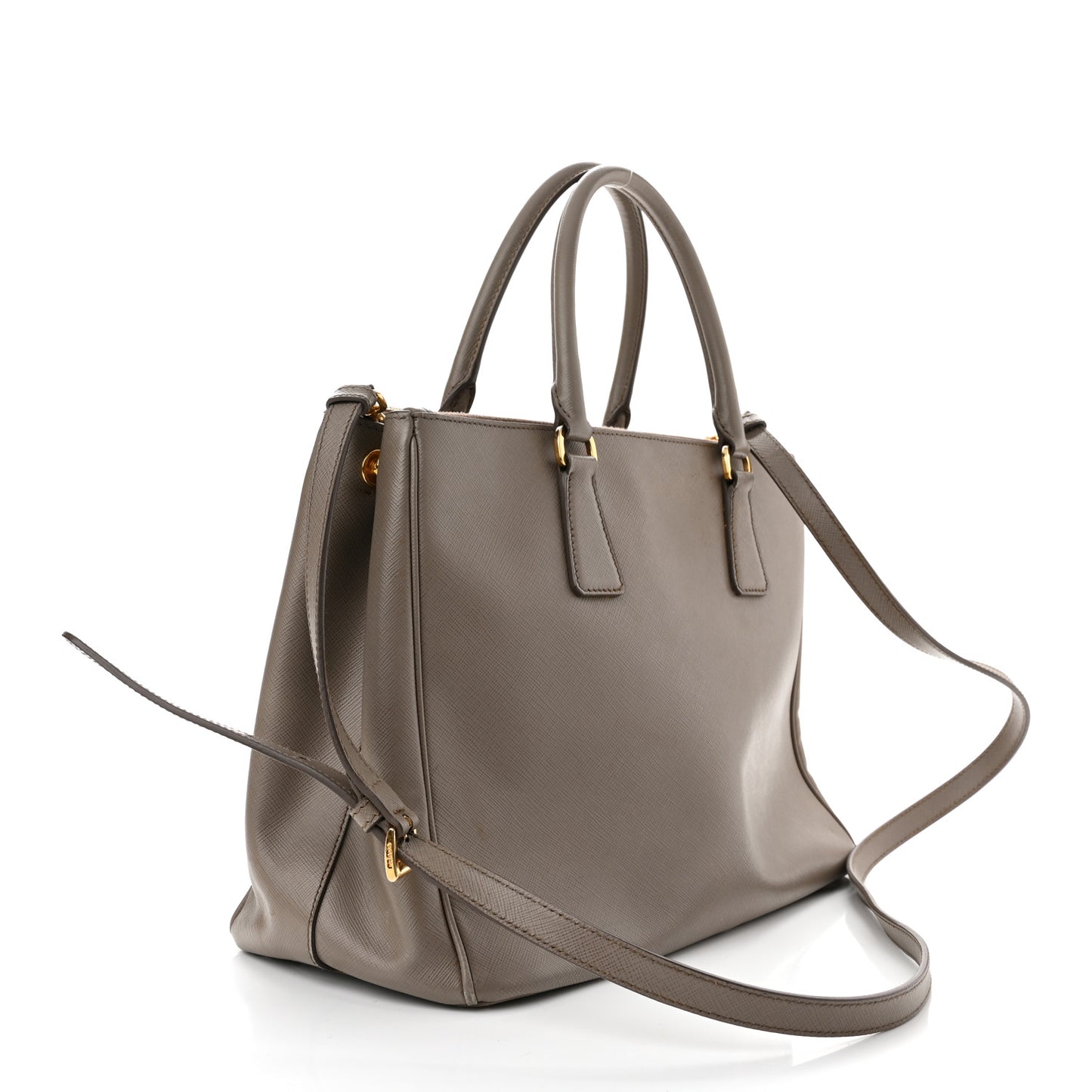 Saffiano Medium Galleria Double Zip Tote Argilla