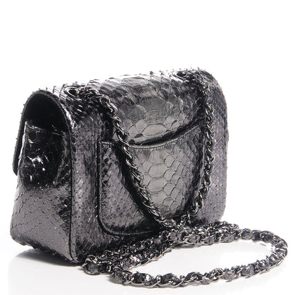 Chanel Metallic Python Mini Rectangular Flap Bag 3 of 8