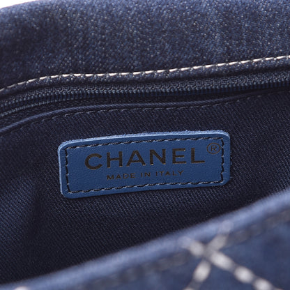Chanel Denim Quilted Medium Denim Trip Single Flap Blue 4 of 9