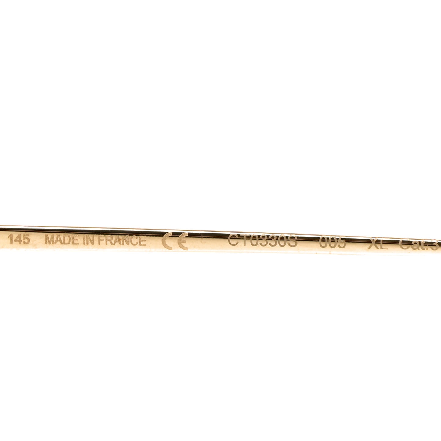 Metal Rimless C Decor Sunglasses CT0330S Gold Green