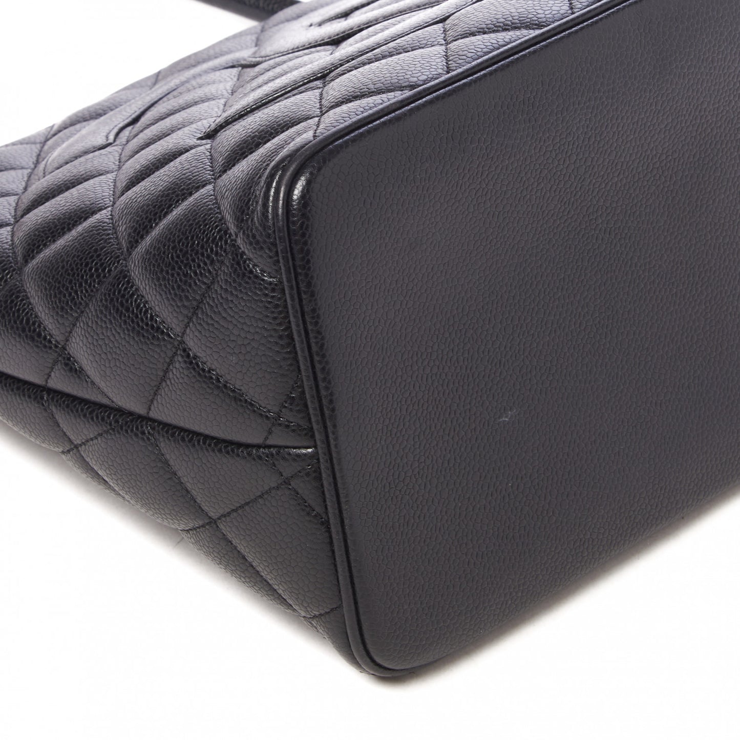 Caviar Quilted Medallion Tote Black